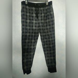 GEORGE Black Gray Plaid Jogger Cuffed Pajama Pants
